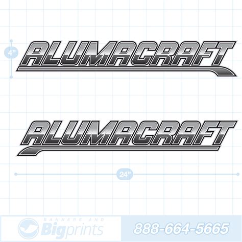 Alumacraft Boat Decals Factory Enhanced Steel Gray And Black Sticker