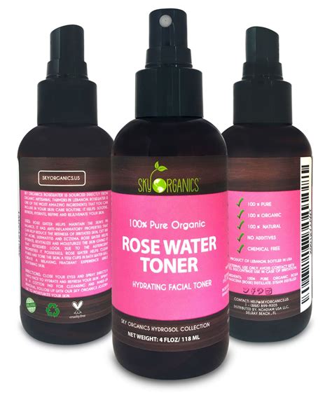 Organic Rose Water Toner By Sky Organics Sky Organics Gentle Facial