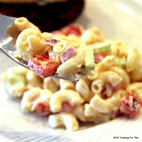 Easy Macaroni Saladsmall Batch Recipe Homemade Macaroni Salad