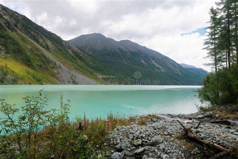Turquoise Glacier Kucherla Lake Russia Altai Mountains Stock Image