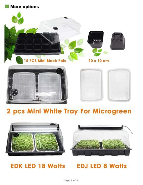 Indoor Microgreen Hydroponics Barley Plant Kit Plastic Seed Growing