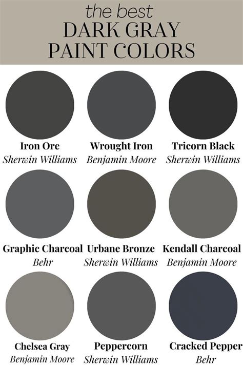 The Best Dark Paint Colors Dark Paint Colors Dark Gray Paint Colors