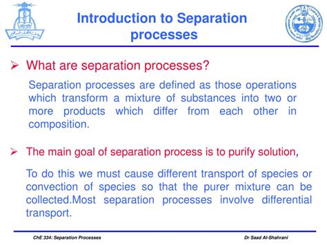 Let us know what's wrong with this preview of separation process principles by j.d. PPT - CHE 334: SEPARATION PROCESSES PowerPoint ...