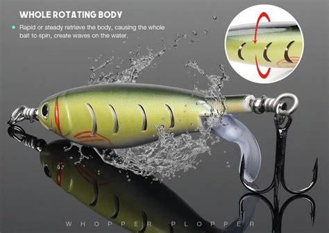 Topwater Pencil Rotating Wobbler Fishing Lure 10cm 9g Finish Tackle