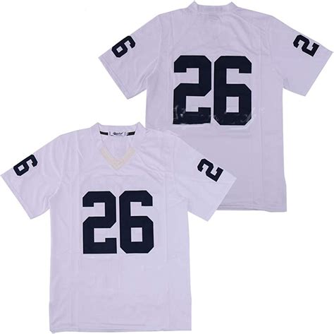 Custom Mens Football Movie Jersey 26 Embroidered White Black T Shirt