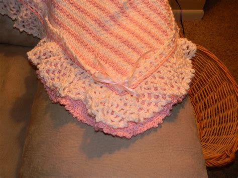 Sassys Crafty Creations Crochet Double Ruffle Baby Girl Blanket