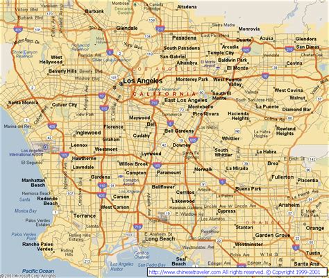 Map Of Los Angeles California TravelsMaps Com