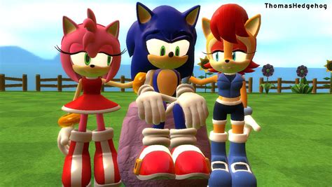 Amy And Sally Comforts Sonic And His Relationship By