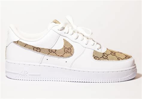 Gucci Nike Air Force 1s Custom Handmade Edition Nike Shoes Women Air