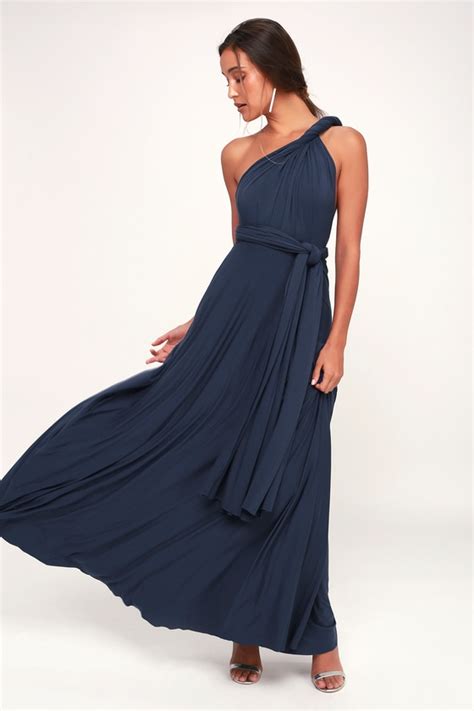 Awesome Navy Blue Dress Maxi Dress Wrap Dress
