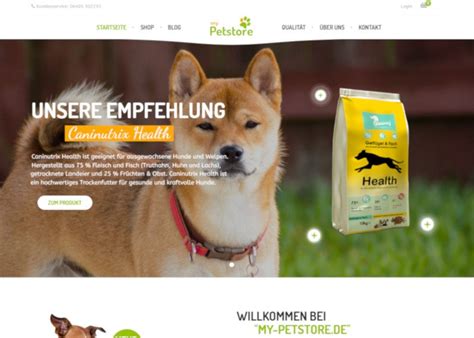Moderner Onlineshop Für Tiernahrung Referenz And Beispiel