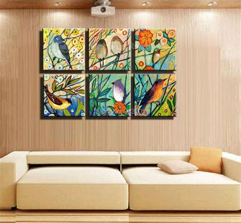 Buy Hand Painted High Quality Muti Panel Canvas Wall