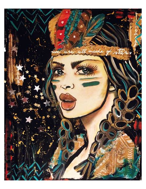 We Are All Made Of Stars Bohemian Girl By Lisa Ferrante Etsy