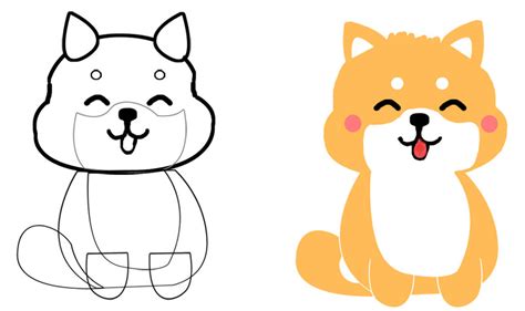 34+ shiba inu coloring pages for printing and coloring. How To Draw a Cute Dog A Shiba Inu Doge - My First Shiba Inu