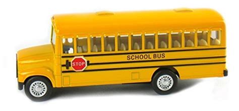 New 5 Kinsmart Kinsfun Display Yellow School Bus Diecast Model Car By