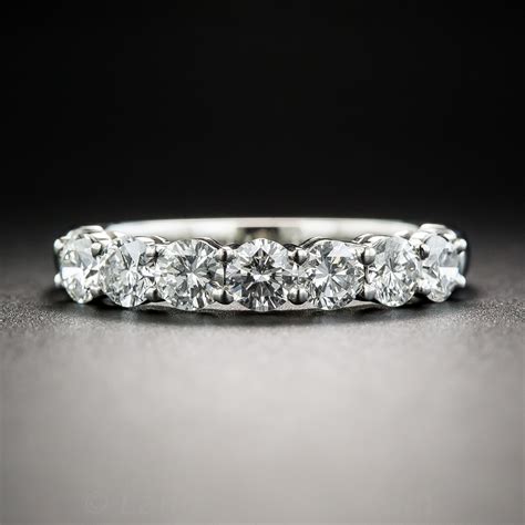 Tiffany victoria® band ring and tiffany cobblestone band ring in platinum with diamonds. Tiffany & Co. Platinum Wedding Band