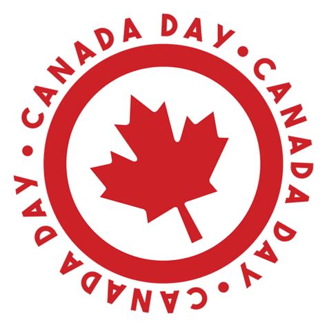 Etiqueta Engomada De La Insignia De La Hoja De Arce Del Día De Canadá