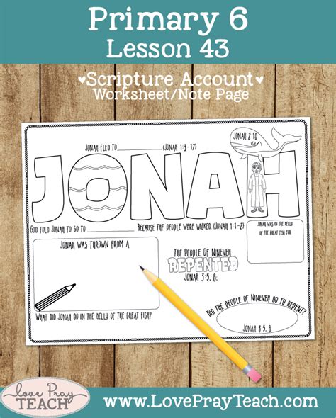 Primary 6 Lesson 43 Jonah And The People Of Nineveh Bible Verses For