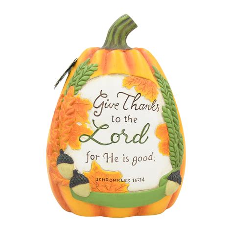 Way To Celebrate Harvest Scripture Pumpkin Give Thanks