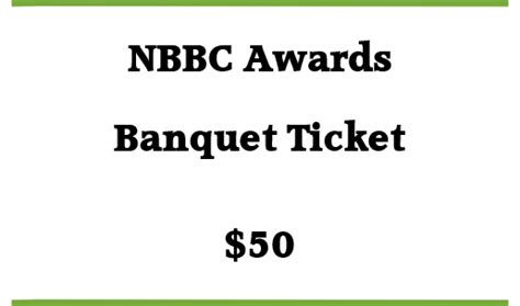 Awards Banquet Ticket 1 Nbbc