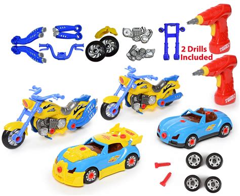 Buy Take Apart Racing Car And Motorcycle Toys Build Your Own Toy With