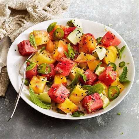 Tomato Watermelon And Avocado Salad Recipe Eatingwell