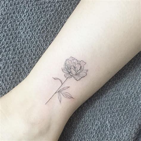Peony Healing Art тату минимализм пионы татуировки Carnation Tattoo Delicate Flower