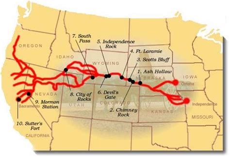 This Map Shows Some Of The Many Different Routes Used By Settlers To