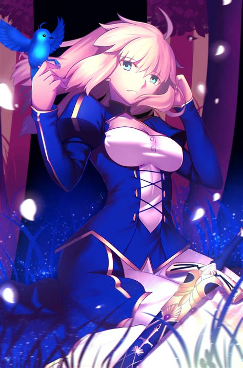 Artoria Pendragon And Saber Fate And 1 More Drawn By Paperfinger