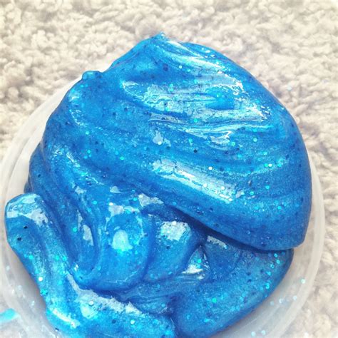 Metallic Blue Glitter Fluffy Slime By Flipandflopco On Etsy