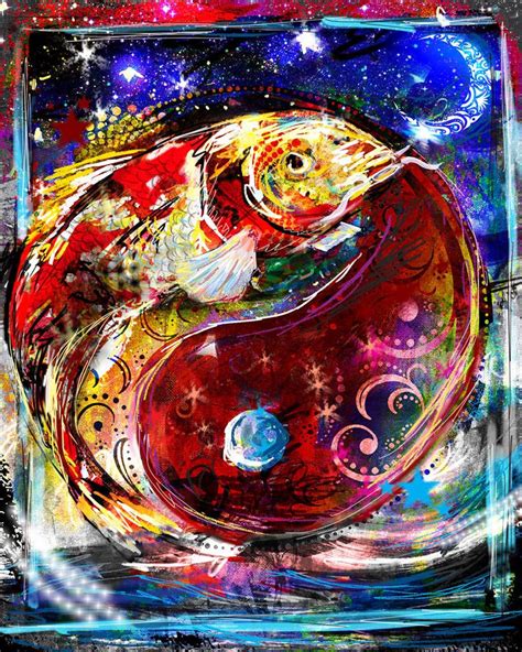 Produced by @moze.36 artwork by @mariza.mad lyrics: Koi Ying Yang Art, Fish Painting, Koi Art | sparkartwork