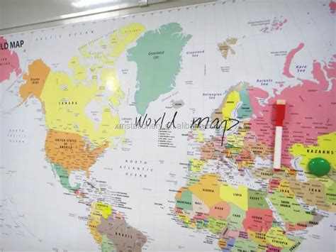Wall Mounted Customized Whiteboard World Map Magnetic World Map Buy