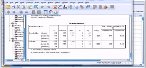 Spss Multinomial Logistic Regression 1 Of 2 Youtube