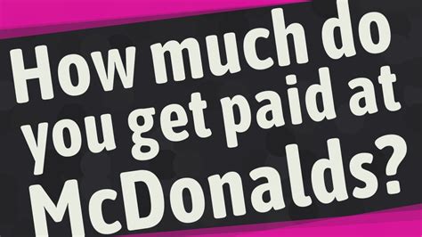 When you find opportunities you like, you can audition for them online by sending in an mp3 recording file. How much do you get paid at McDonalds? - YouTube