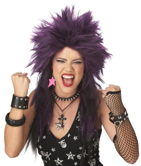 rock it wig adult teen spiked purple punk 80s halloween costume accessory for sale online ebay