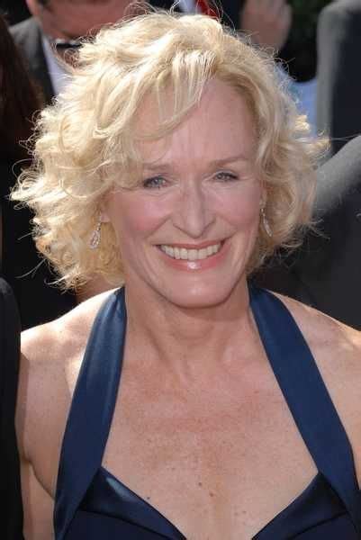 Glenn Close Is Showing Off A Above The Line Short Blonde Curly