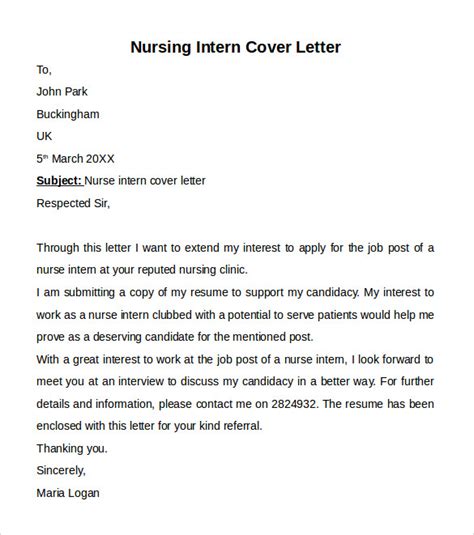 Nurse Nursing Cover Letter Examples Ready To Use Temp