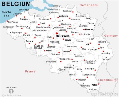 Map Of Belgium With Cities Hiking In Map