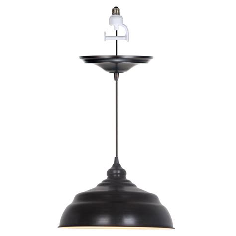 My question is can i used 'oil rubbed bronze pendant lights or pendant chandelier over my kitchen island?' will it be 'safer' to go with brushed nickle lighting above the island instead? Home Decorators Collection Dane 1-Light Brushed Bronze Pendant Conversion Kit with Brushed ...