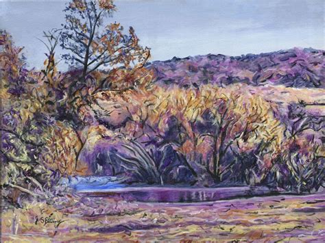 Expressionism Country Scene River Landscape Texas Artist J S Ellington