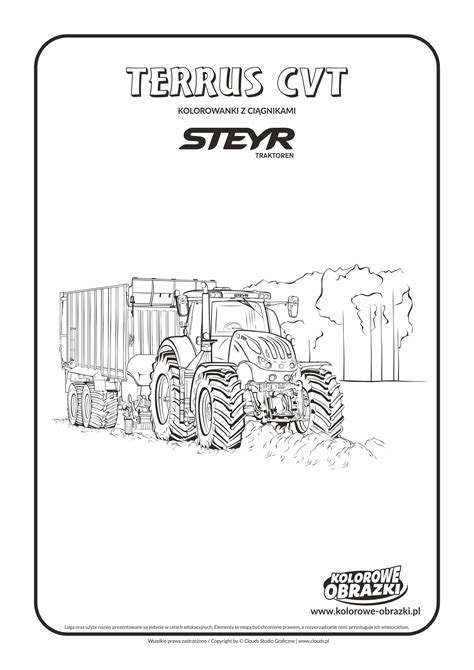 Maszyny Rolnicze Traktor Z Pugiem Kolorowanka Do Wydruku