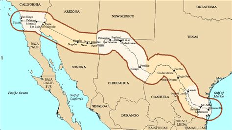 Download Map Usa And Mexico Border Free Photos