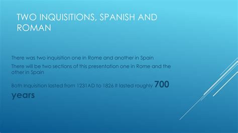 The Roman And Spanish Inquisition Ppt Download