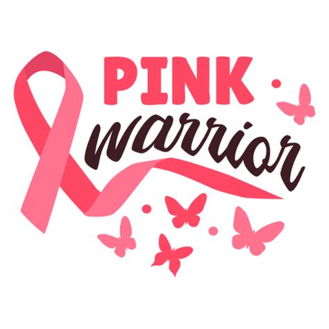 Breast Cancer Warrior Ribbon Transparent Png And Svg Vector File