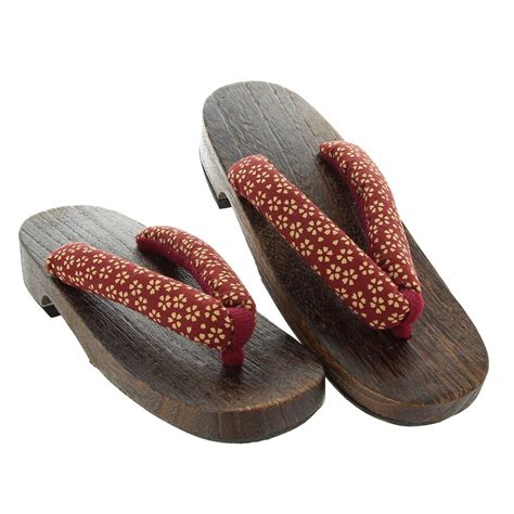 Red Cherry Blossom Geta Sandals Shop Japanese Style