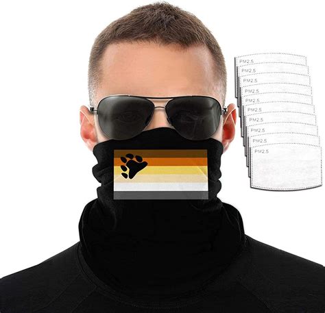 Gay Pride Bear Flag Men And Women Portable Mask Dust Mask With Filte
