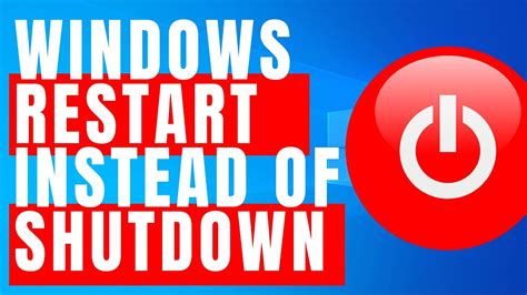 How To Fix Windows 10 Restart Instead Of Shutdown Problem Youtube