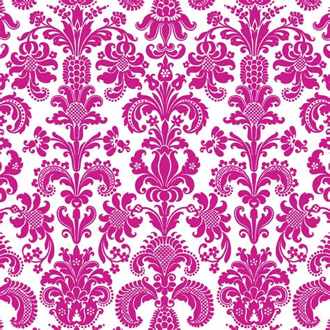 48 Pink And Black Damask Wallpaper Wallpapersafari
