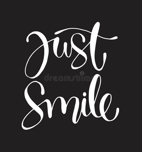 Just Smile Font Design Vector Illustration Graphic Hand Lettering