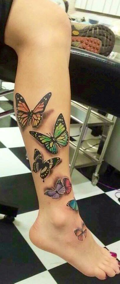 Schmetterlinge Bein Tat Tattooideen Butterfly Tattoos For Women